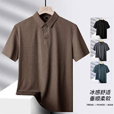 夏季新款无痕短袖Polo衫冰丝锦氨T恤HS1165-P38，男装T恤，星座1206（原A206）