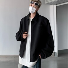 飞行员夹克男士韩版潮流宽松百搭帅2024秋冬ins上衣外套W6035-P70，男装夹克，星座412-3