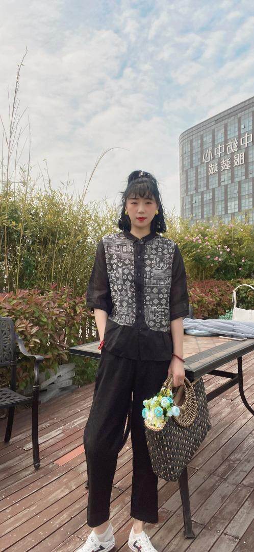 纯苎连衣裙小衫裤子裙子衬衣 时尚风 风淑女风休闲风，女装连衣裙，川哲