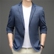 BD2027钱塘2020-2中年男士休闲简约百搭合身秋款西装外套P145，男装西服，钱塘207-2