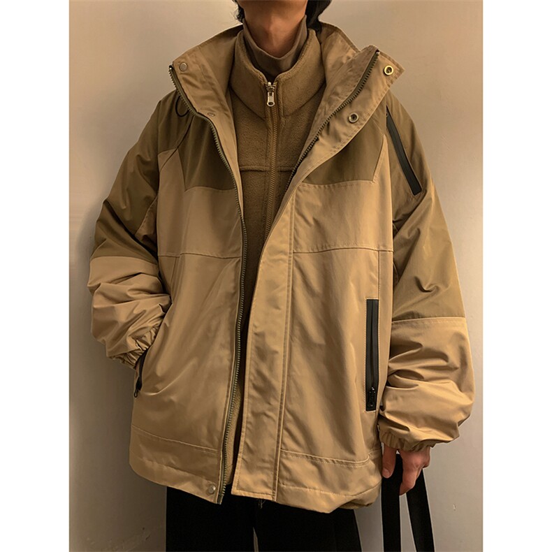 DZ3139-TP135控价198冬季新款三合一冲锋衣保暖连帽外套男两件套,男装棉衣,电商A102-1