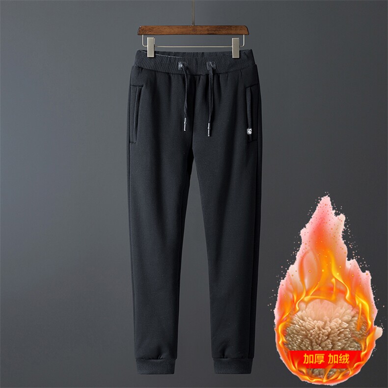 束脚加绒加厚大码直筒棉裤运动裤男羊羔绒休闲卫裤男裤8839款，男装棉裤，星座802