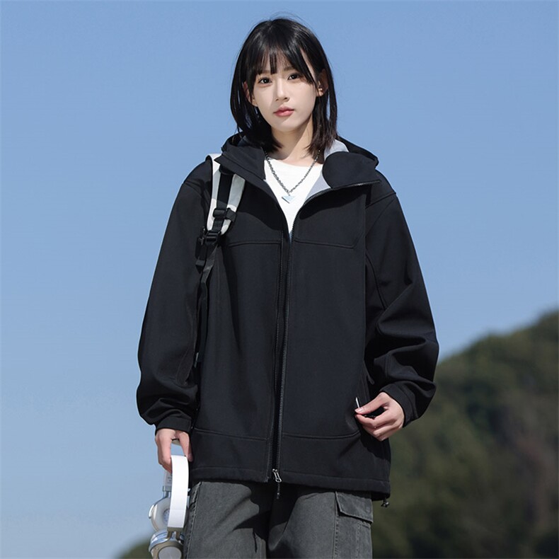 新款男女高品质户外登山服青少年学生冲锋衣夹克外套HS6611-P80，男装夹克，星座1206（原A206）