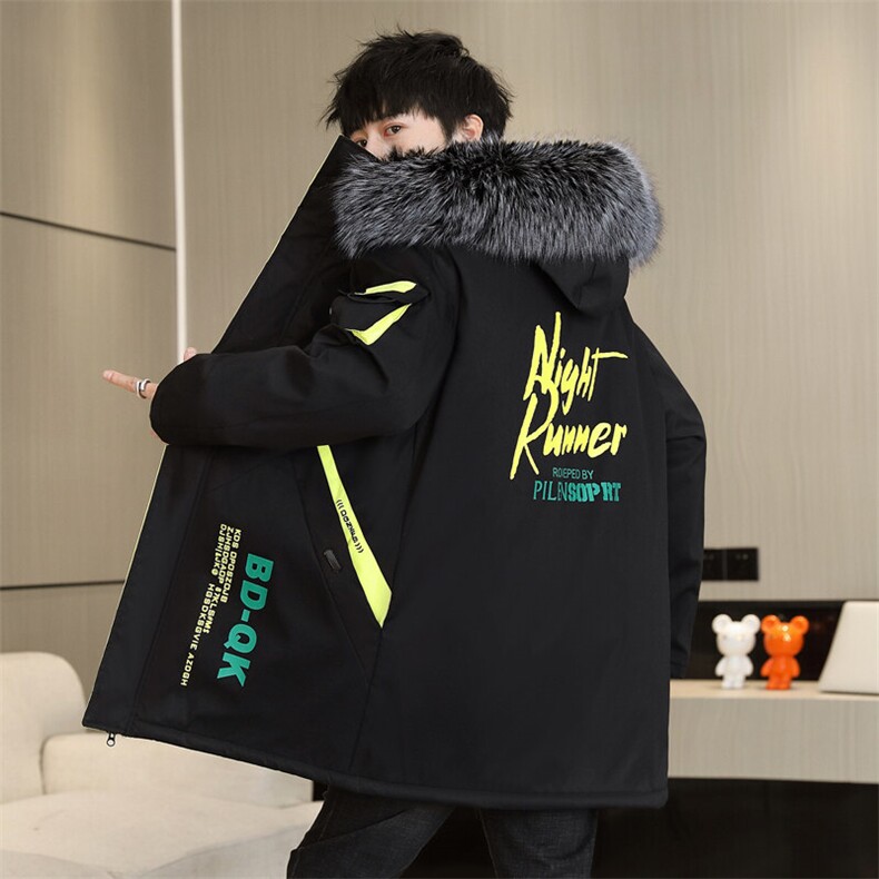 冬季新款加绒加厚兔毛派克服青少年外套棉衣,男装棉衣,星座1206（原A206）