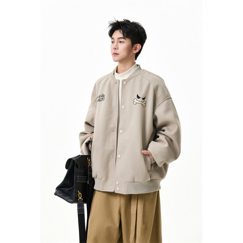 美式趣味刺绣插肩袖棒球服外套WT2520-P90-控158,女装短外套,星座609