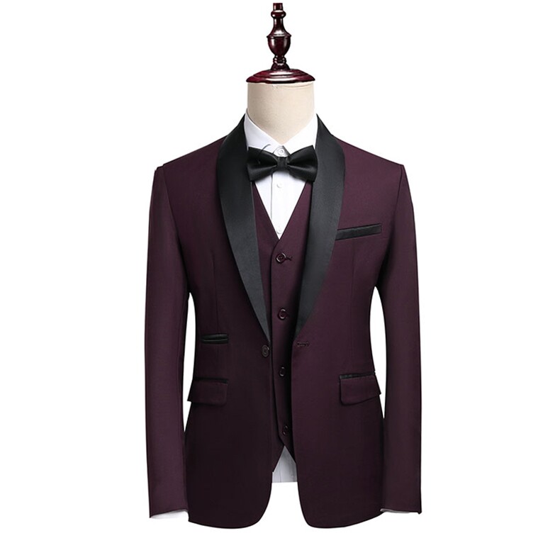 JS8606-X-D-KJP115跨境单西修身婚礼西服青果领青年正装结婚西装,男装西服,星座510A-3