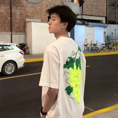 特殊工艺网球毛巾刺绣高品质260克双纱纯棉美式高街短袖T恤，男装T恤，电商A486