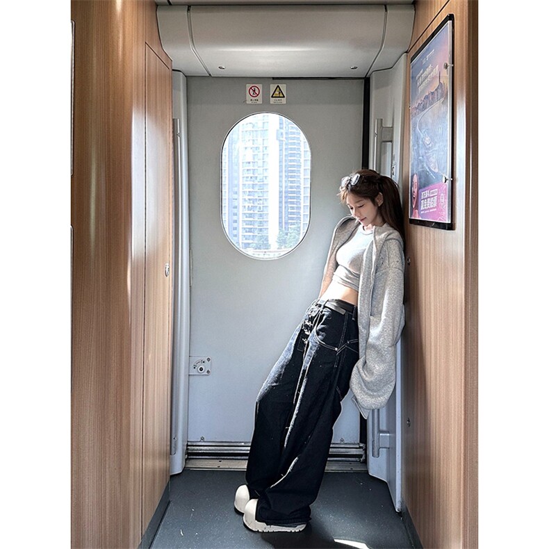 抖音得物高品质26春装美式高街铆钉杜宾犬耳朵开衫卫衣外套W125,女装短外套,电商A486