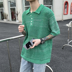 POLO衫男士韩版潮流痞子帅气百搭夏季2024新款ins体恤WB267-P43，男装Polo衫，星座412-3