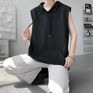 M-8XL特大码冰丝速干连帽背心男篮球运动无袖健身服坎肩TDX315P35图片