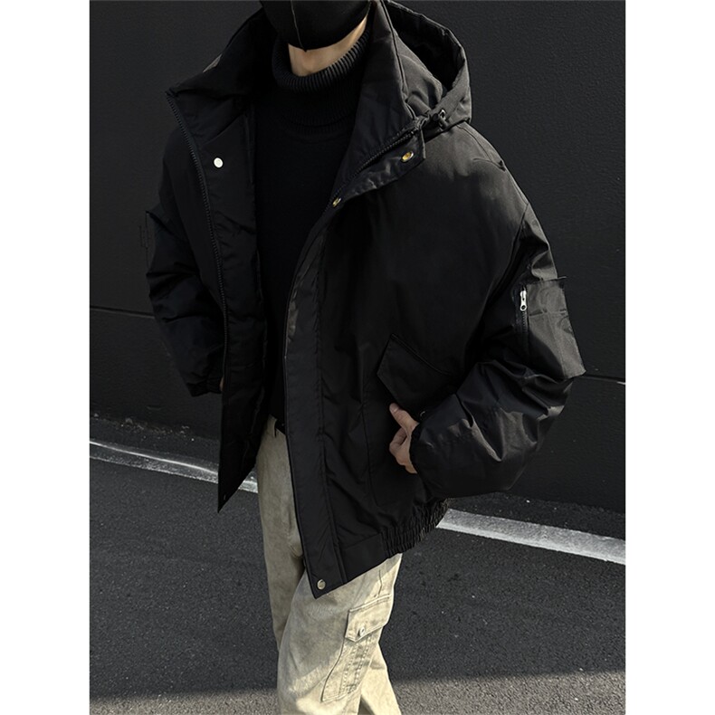 MF07-特P98保暖棉衣男冬季新款港风宽松连帽加厚棉服,男装棉衣,电商B327