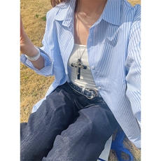蓝条纹