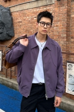 秋季2025老钱风抖音纯色休闲立领夹克店主风A236-82525-P145，男装夹克，电商A236