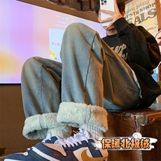 加绒加厚牛仔裤D2218-TP4588冬季保暖裤子男休闲百搭休闲裤，男装牛仔裤，电商A102