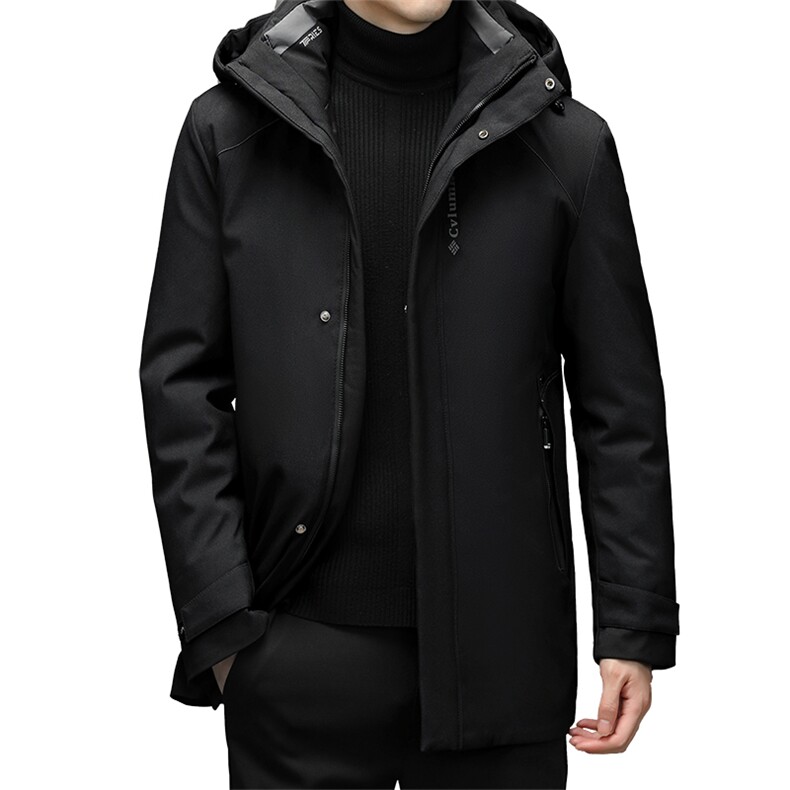 冬季新款脱卸帽子羽绒服男装保暖白鸭绒外套爸爸装TLM82182-P250,男装羽绒服,电商B212（原钱塘6029）