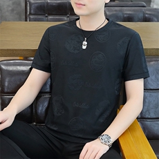 夏季现货主推不断货男士商务休闲冰丝圆领短袖T恤7821P27，男装T恤，电商B226-2（原B217-2）