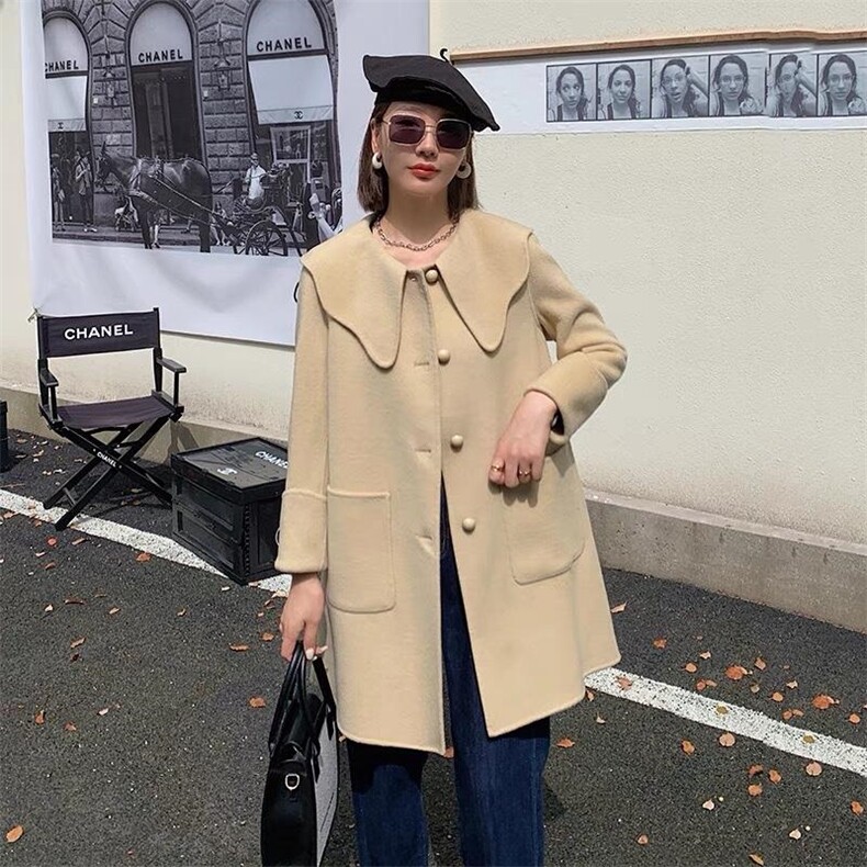 双面羊绒大衣，其它，梦由