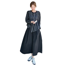 新品条纹上衣阔腿裤两件套2C0323101P155K228，女装套装/套裙，2C032