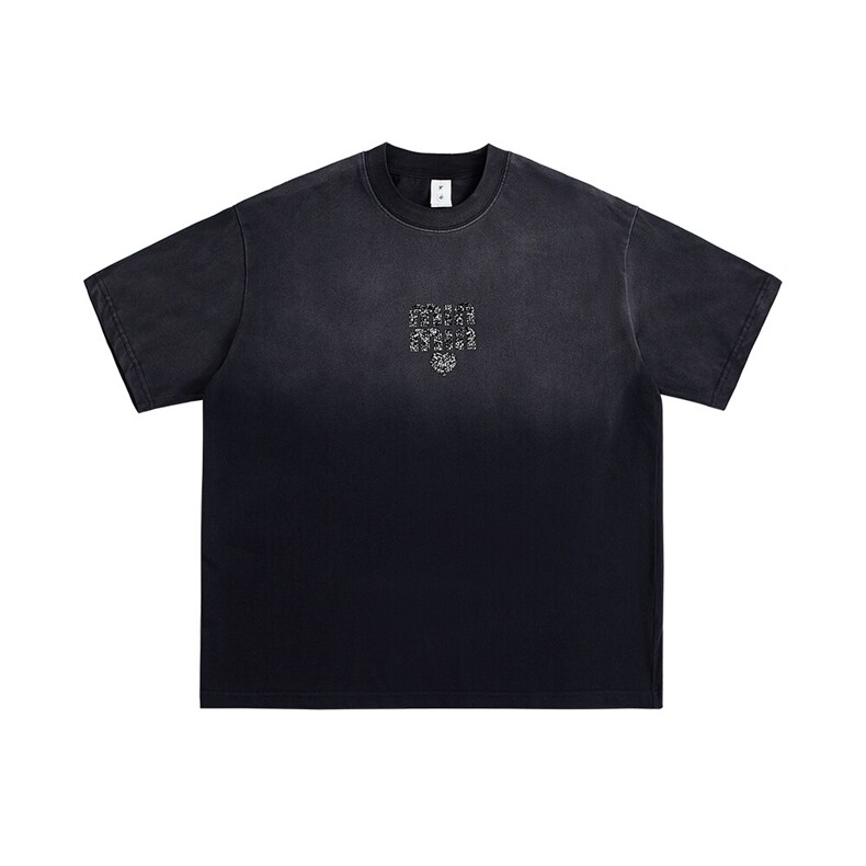 2025新款短袖宽松韩版印花扎染工艺T恤T7011/P5588，男装T恤，星座202-1