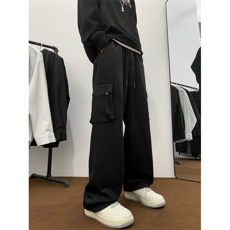 美式高街阔腿工装裤男潮牌宽松休闲直筒拖地裤AK8877-p4568,男装工装外套,星座1008-1