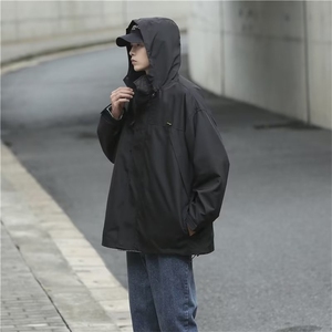 秋季冲锋衣外套男连帽日系登山户外防风运动Y6562P58图片