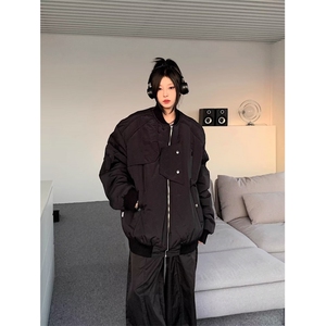 春秋新款美式潮牌飞行夹克高街设计感小众男女ins潮流外套潮