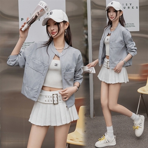 主推皮衣女外套2025春秋新款复古美式酷帅短款夹克上衣图片