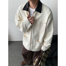 得物二开重磅百搭时尚潮流秋中长复古工装夹克外套男JK1298-P98，男装夹克，星座1103-3