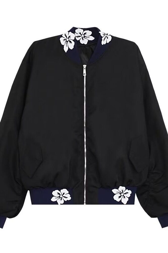 复古提花刺绣拼接夹克高级感宽松百搭棒球服外套MF17P65加绒85特,男装夹克,电商D256-2(原A064-2)