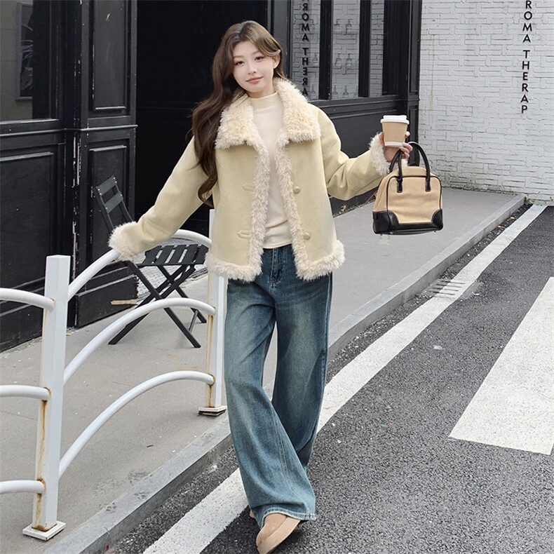 加厚新款圈圈毛皮毛一体外套2C205-8966-P210-K298,女装棉衣/棉服,2C205