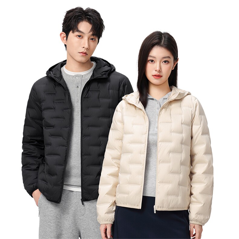 新款90绒子轻薄情侣装羽绒服秋冬男女款连帽轻薄羽绒服外套,男装羽绒服,钱塘723