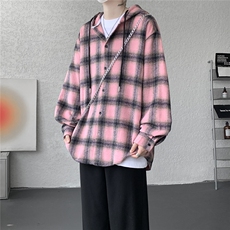 深度库存CS7139-P40特加绒P53特磨毛中性厚款连帽衬衫外套，男装衬衫，电商D232