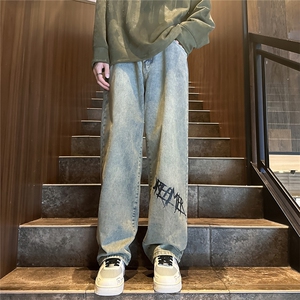 k1057-p55-控78 M-5XL 现货显高显瘦黄泥港风高阶牛仔裤多口袋图片