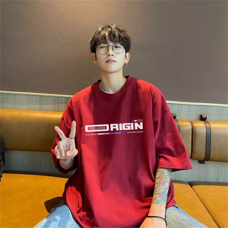 220g纯棉美式夏季短袖t恤男DT410-特批19控38,男装T恤,电商B370