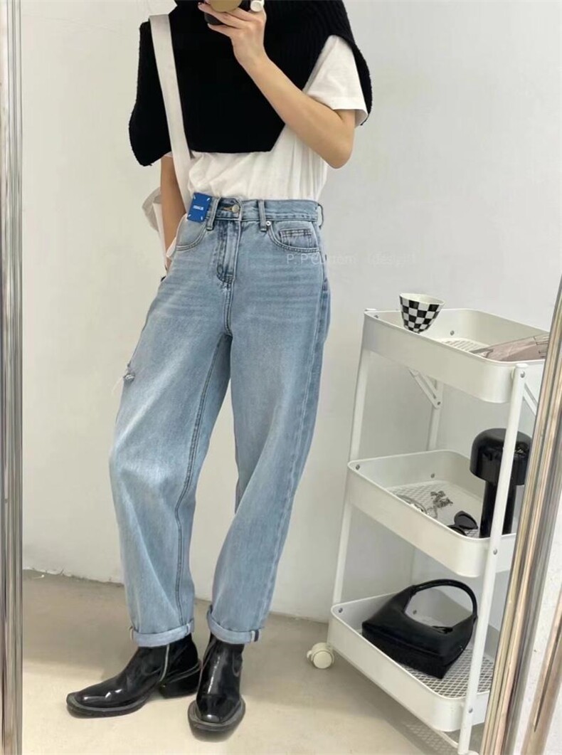 2022休闲牛仔裤，女装牛仔裤，雪儿诱惑