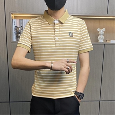 PL041-P40夏季男士条纹拼色短袖POLO衫韩版休闲翻领T恤青年潮牌，男装Polo衫，电商D310B