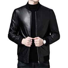 YT6086冬季男士皮衣皮夹克外套棒球修身常规绵羊皮P420，男装皮衣，电商B360