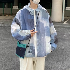 2023港风文艺连帽防晒衣男春夏宽松潮流长袖外套，男装夹克，星座716-3