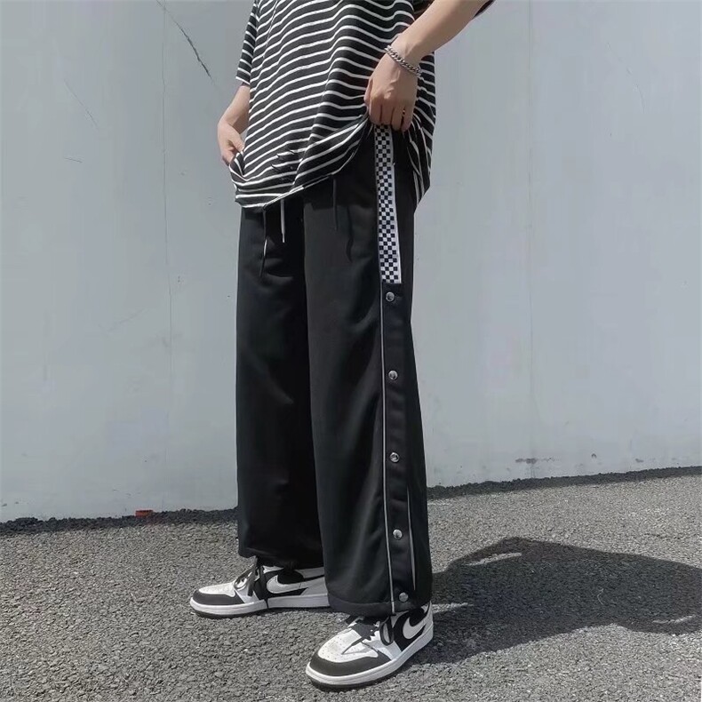 运动裤男直筒反光条九分裤流行潮时尚潮牌休闲裤D1115P30,男装休闲裤,星座1116-2