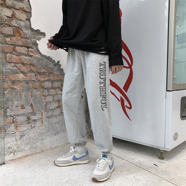 港风有型休闲裤男宽松潮流束脚裤运动印花卫裤NK07-P50,男装休闲裤,星座1501