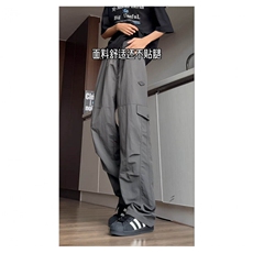 现货批价32YK86006中性风褶皱工装裤男潮牌冰丝速干冲锋裤，男装工装外套，电商A086-1