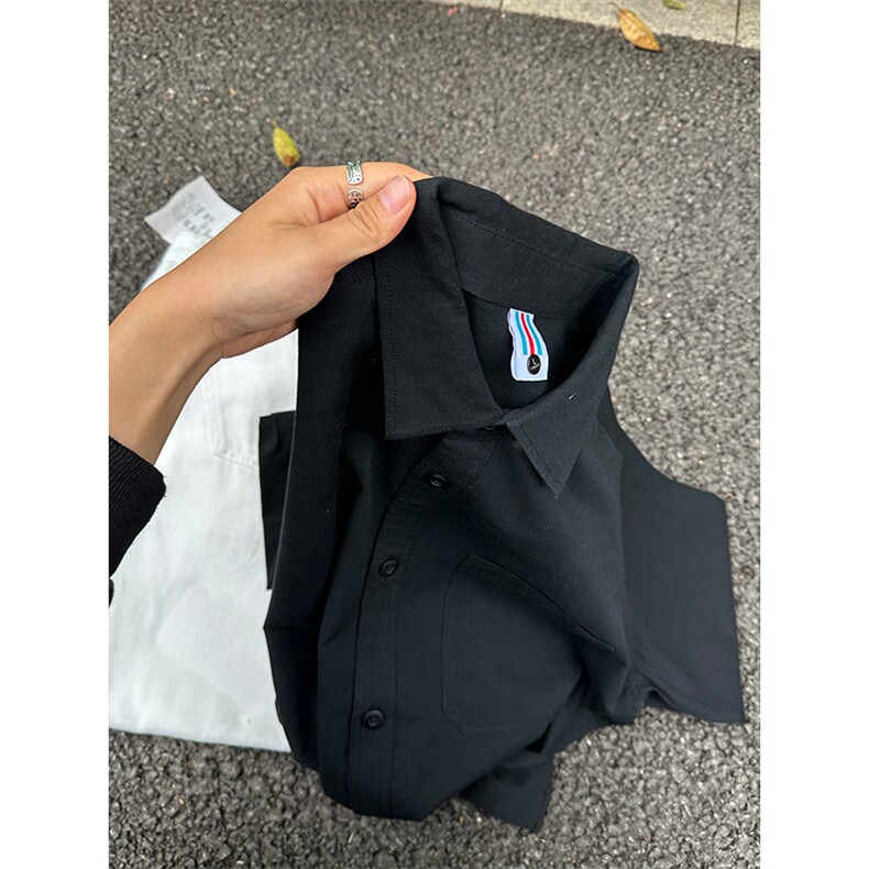 棉纯棉衬衫成衣水洗休闲衬衫男女宽松纯色衬衣GC27-P35,男装衬衫,星座301C-5