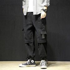 20秋季新款日系黑墙大码工装灯芯绒潮流宽松休闲裤K1016-P45，男装休闲裤，电商A009A（原A058A）