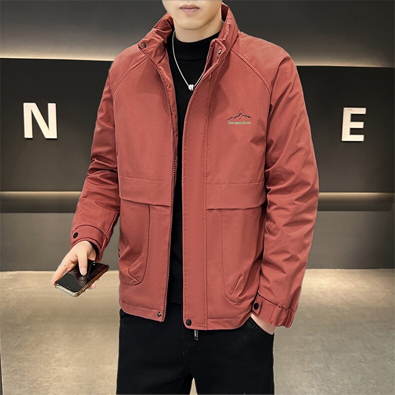 秋冬加棉加厚大码工装外套男士帅气立领夹克时尚棉服ZY802-P65图片