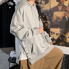 春秋潮牌宽松连帽套头衫开叉秋季排扣休闲卫衣中性外套WY750-p40，男装卫衣，星座1008