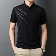夏季新款男士翻领短袖t恤中年有领男装上衣服休闲POLO衫，男装T恤，电商B212（原钱塘6029）