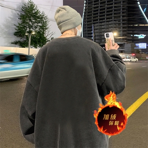 直播品质 500克重磅美式做旧水洗卫衣 SY1382-常规特P45加绒特P55图片