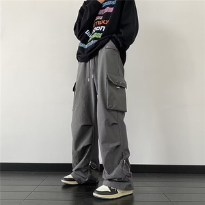 大口袋工装休闲裤男韩版潮流高街2024秋冬新款ins长裤K5077X-P53图片