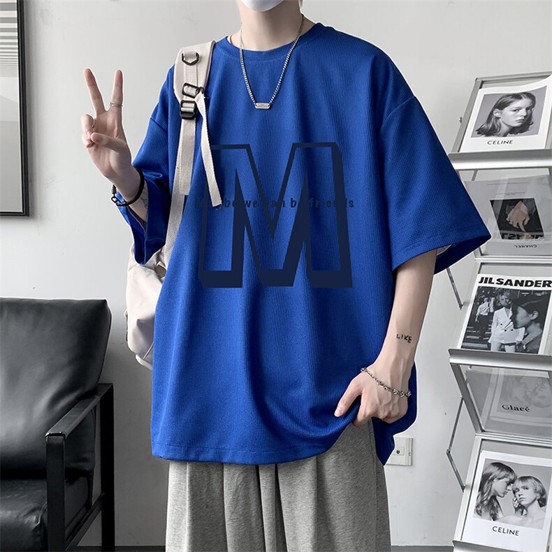 华夫格t恤男短袖男大码五分袖大皂风HT73260-P22,男装T恤,电商A040