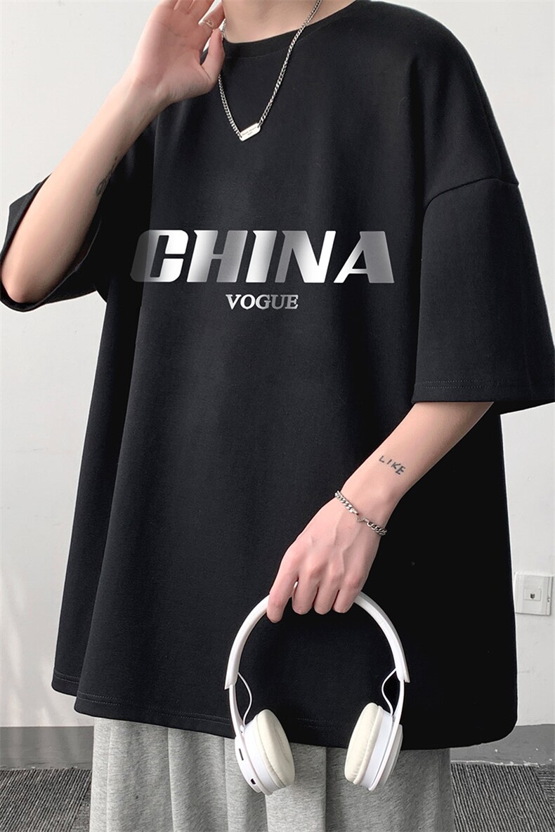 DX17001-P20纯棉短袖t恤男大码半袖打底衫宽松体恤衫大皂风,男装T恤,电商A040